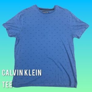Calvin Klein Blue All-Over Print T-Shirt Men's Medium